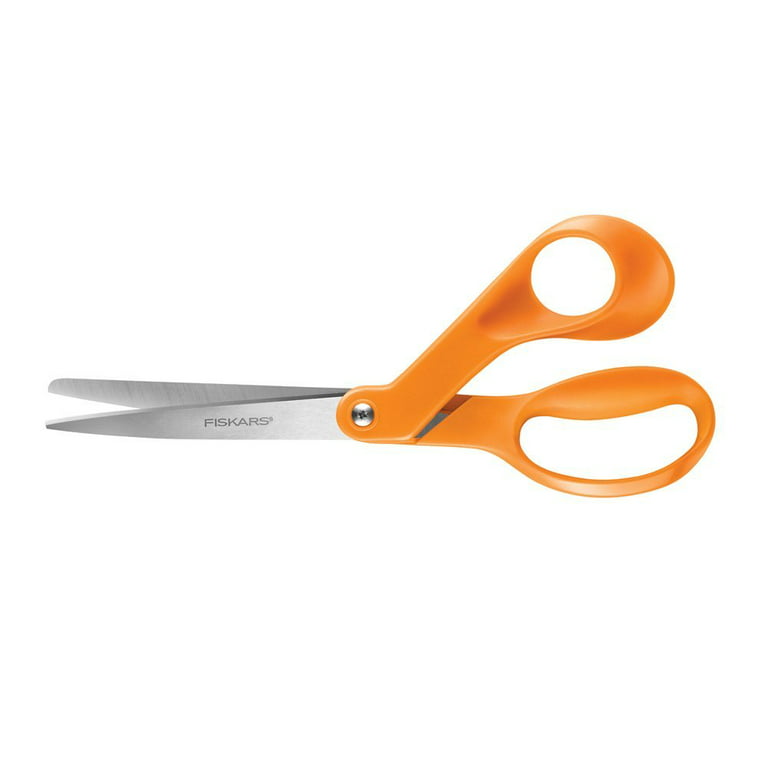 Fiskars Original Orange Handled Scissors 2-Piece Set - 5 Micro Tip  Scissors and 8 Stainless Steel Scissors - Paper and Fabric Scissors for  Office