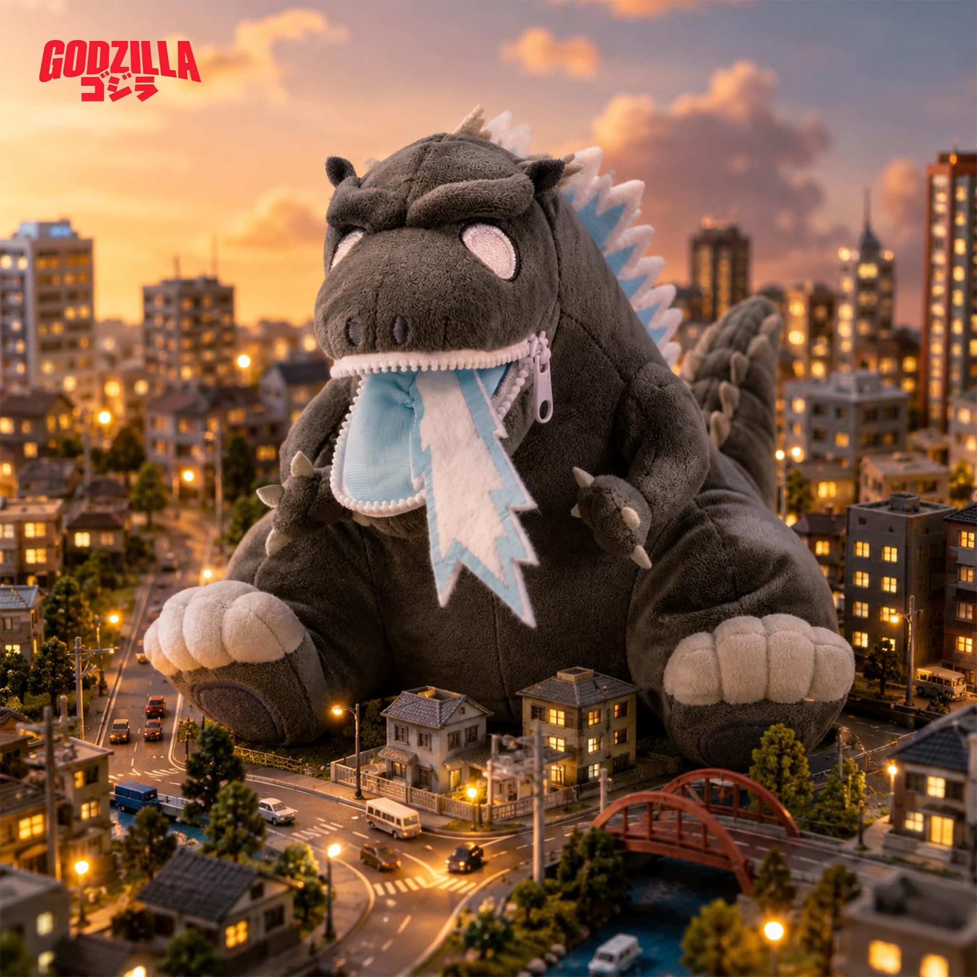 Quantum Mechanix Godzilla Atomic Breath Zippermouth Plush, 9