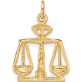 thumbnail image 4 of 14K Yellow Gold Scales Of Justice Charm (25 X 17) Made In United States a1493, 4 of 6