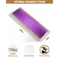 thumbnail image 4 of Modern Purple Stair Treads for Wooden Steps Indoor Runner Rug Carpet, Abstract Diamond Luxury Gradient 4 Pieces Peel and Stick Staircase Step Treads Covers Washable Throw Door Mats, 30"x8", 4 of 6