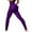 Purple, variant on Women Solid Color Slim Waist Tummy Control Tight Pants Fitness Biking Pilates Seamless Yoga Long Pants Brown,L