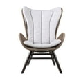 thumbnail image 3 of King Indoor Outdoor Lounge Chair in Dark Eucalyptus Wood with Truffle Rope and Gray Cushion, 3 of 7