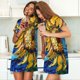 thumbnail image 4 of Easygdp vintage Starry Sunflower Camisón de manga corta para mujer, informal, estampado, 4 of 6