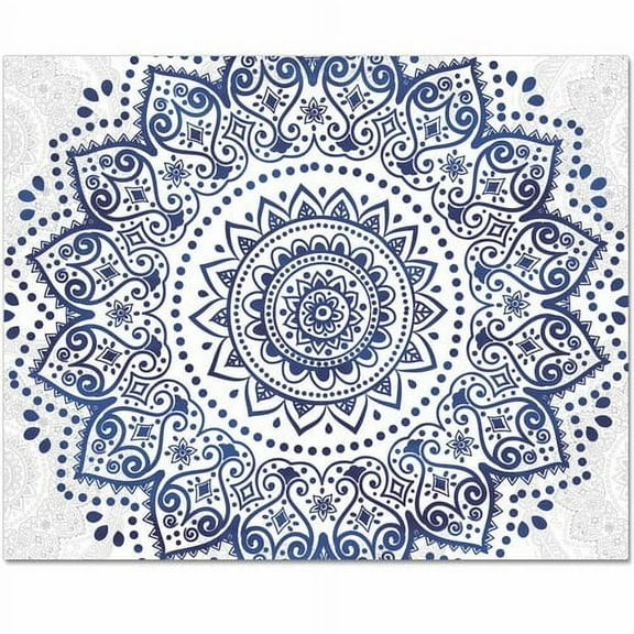 CounterArt 15 by 12-Inch Glass Cutting Board, Mandala