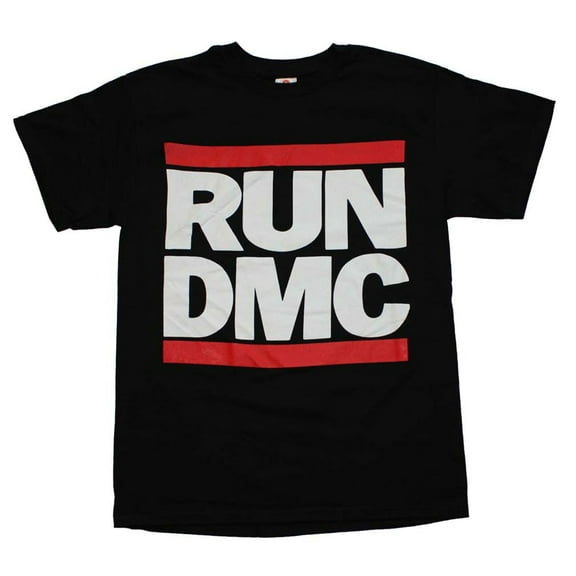 Official RUN DMC Official Classic Logo Black Short Sleeve Graphic Tee Unisex