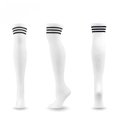 thumbnail image 1 of CNKOO 2 Pcs Bas Cosplay Femme Rayures Roses Blanches Chaussettes Longues Lolita au-Dessus du Genou Chaussettes Hautes de Compression pour Femmes, 1 of 2