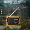 thumbnail image 2 of Radio de emergencia NOAA PPLEE de 12000 mAh con energía solar y manivela, 2 of 6