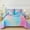 rainbow, variant on PERFEMET 6 Pcs Girls Full Size Beds in a Bag Comforter Set Cozy Microfiber Rainbow Gradient Colorful Bedding with Sheet for Kids Teens