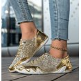 thumbnail image 6 of Women's and Men's Sequin Sneakers - Sparkly Low Top Lace-Up Fashion Shoes for Concert & Casual Wear, 6 of 9