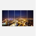 thumbnail image 2 of Downtown Nighttime Panorama - Cityscape Canvas Art Print, 2 of 3