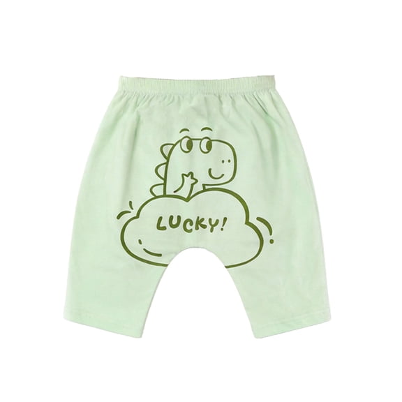 TOLNECTY Baby Dinosaur Print Long Pants, Soft Elastic Casual Trousers for Infant Boys Girls 3 Months-2 Years