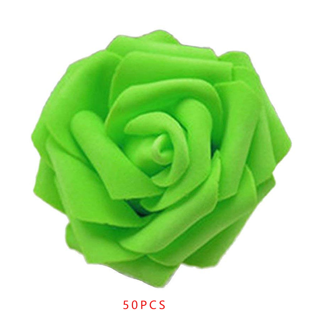 10/50100Pcs Green Rose Leaves Garland Wedding Decor Artificial Silk Bouquet Leaf 