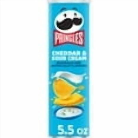 Pringles Cheddar and Sour Cream Potato Crisps Chips, Lunch Snacks, 5.5 oz Canister