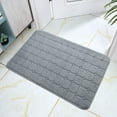thumbnail image 4 of PYPESEEWY Warehouse Memory Foam Bath Mat Rug Ultra Soft and Non-Slip Bathroom Rugs Alfombras De Peluche Luxury Bath Rugs Yellow and Gray Bathroom Rug Bathroom Rugs Boho Quick Dry Bath Mats, 4 of 5