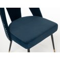 thumbnail image 5 of Rhomtree Velvet Upholstered Dining Chairs, Blue (Set of 4), 5 of 8