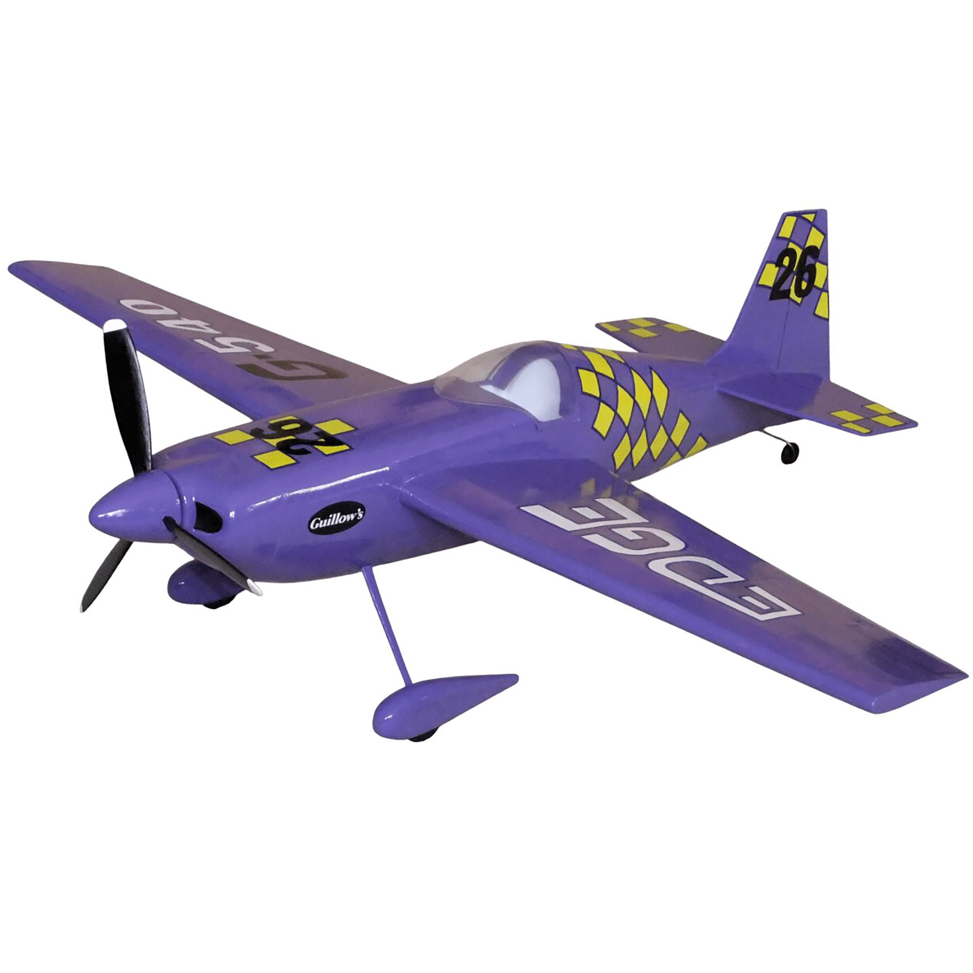Guillow's: Flying Model Kit - Edge 540 - 20" Wingspan, Classic Balsa Wood, DIY Build-By-Number Plane Building, Laser-Cut Parts, Hobby Collectible, 703