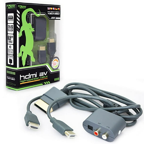 KMD 6.5 Feet 1080p HDMI AV Cable For Microsoft Xbox 360