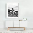 thumbnail image 2 of Wild Horse Girl - Photography Black and White Horse Surrealism Nature Landscape Rural Art Deco White Framed Wall Art Print 9 x 12 inches, 2 of 3