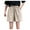 Beige, variant on Fesfesfes Bermuda Shorts for Women Solid Color Casual Drawstring Short Pants High Waist Loose Elastic Bandage Shorts with Pocket