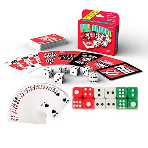2 Packs of Playing Card plus 4 Dice in a Plastic Case  GIFT HOLIDAY PLAYING SET 