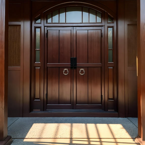 STRANDCHIC Brown Zinc Alloy Security Door Modern Design No Maintenance Required