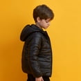 thumbnail image 5 of Boys Winter Puffer Jacket Kids Hooded Quilted Coat Warm Lightweight Water-Resistant with Pockets Black 3-12 Years, 5 of 7