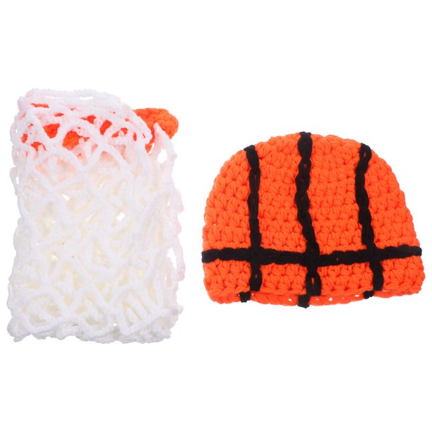 Fotografía de bebé Prop Sombrero de la banda de los mamelucos del traje de ganchillo de punto trajes de baloncesto Apoyos de la foto Wrap