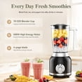 thumbnail image 5 of TINANA Countertop Blender with Grinder, 500W Smoothie Maker, 70 oz Pitcher, 2 Speeds & Pulse, Ice Crushing, Black, 5 of 9