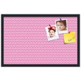 thumbnail image 2 of PinPix 28x18 Custom Cork Bulletin Board Pink - White Dots Poster Board Has a Fabric Style Canvas Finish, Framed in Pink - White Dots, by ArtToFrames (PinPix-362), 2 of 6