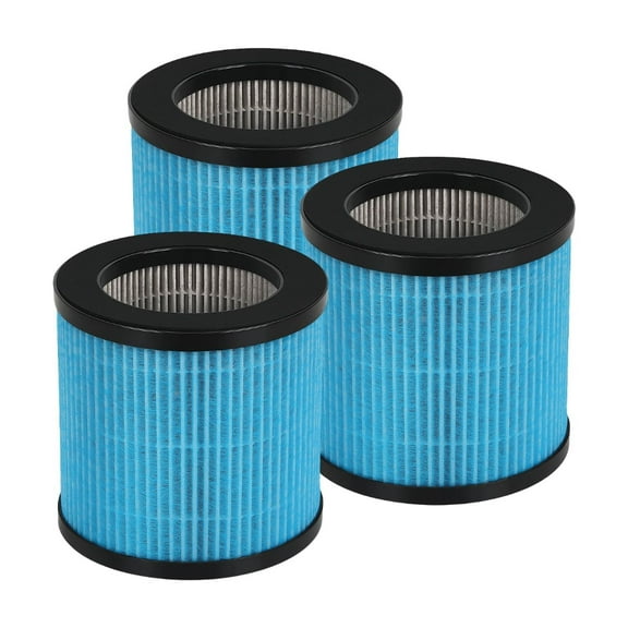 Nispira 3-in-1 True HEPA with Activated Charcoal Replacement Filter For TOPPIN TPAP002 TPFF002 Air Purifier Comfy Air C1, 3 Packs
