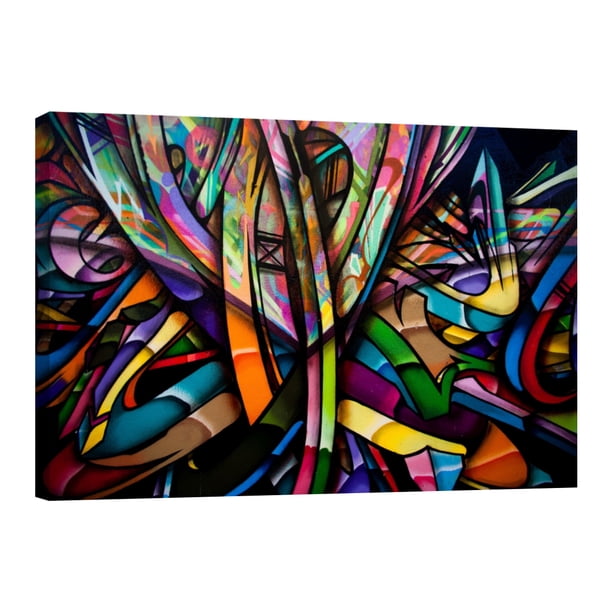 Cuadro Decorativo Abstracto Graffitti De Colores Canvas Revolution Cuadro 90 x 60 cm