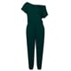 thumbnail image 3 of Sonducket Mono Traje de cuerpo de manga corta Un hombro Casual Mujeres en general Vestidos verde oscuro SG Sonducket AP002204-22, 3 of 4