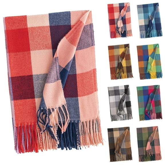 Baberdicy Women's Faux Wool Scarf, Long Soft Warm Winter Shawl Wrap,Charcoal Fits All – Gift Ready