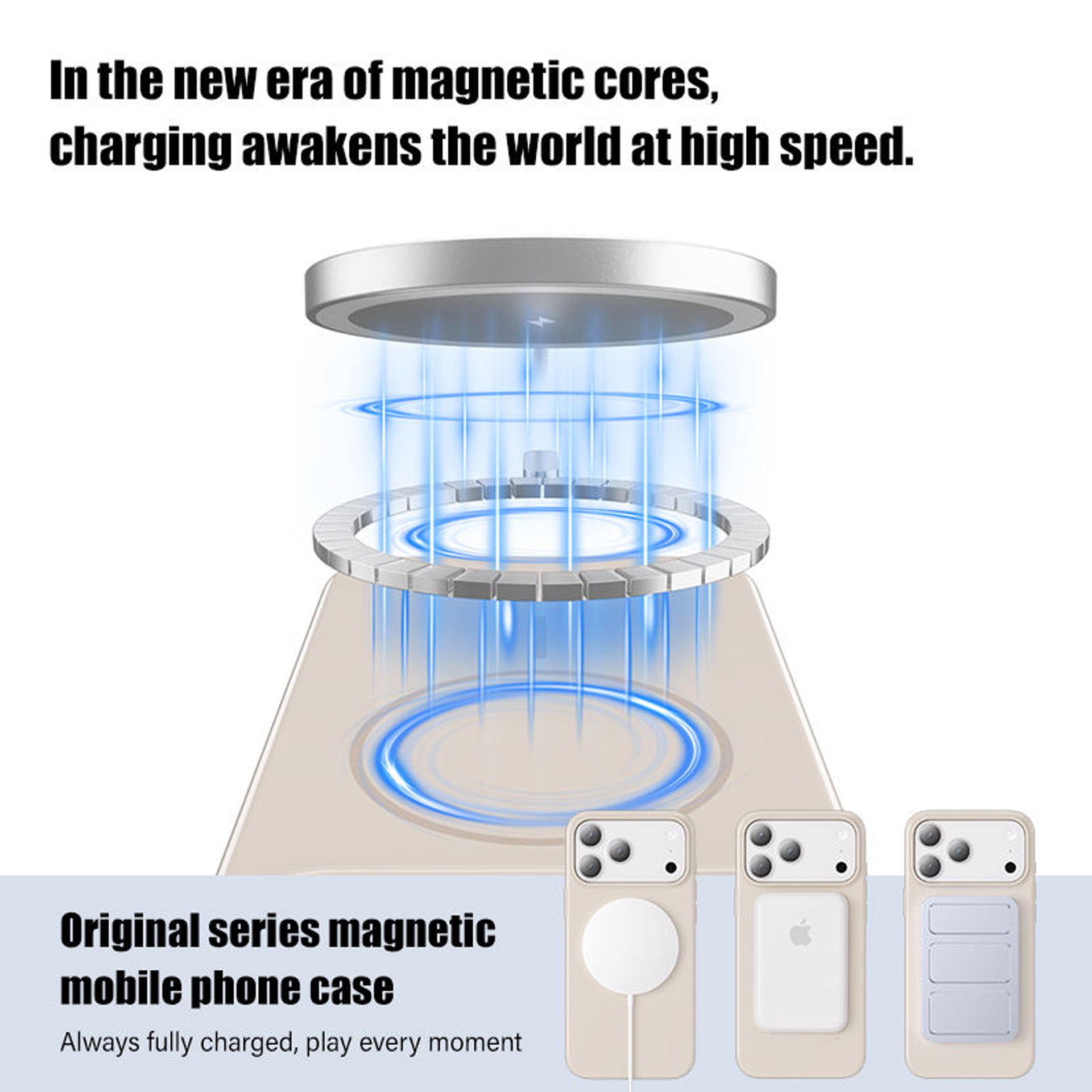 Clean Touch Silicone Case with MagSafe for iPhone 17 Pro - Cream