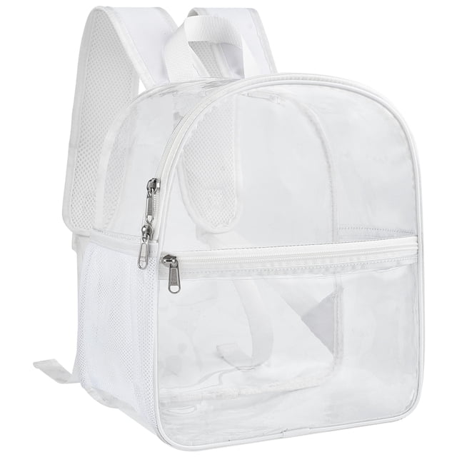 Mochila Paxiland Clear Stadium Homologada 30x30x15 cm Blanca