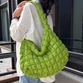 thumbnail image 2 of Hobos Shopper Bag acolchado para mujer, bolso de hombro de nailon, diseño a cuadros, más algodón, gran capacidad, tendencia, 10 colores xuanjing  unisex, 2 of 2