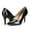 BLACK/PAT, variant on Women's Fashion Comfort Pointed Toe Stilettos Pump Shoes Slip On Low Heel Dress Shoes KUCCI RED/PAT Size 5.5