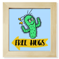 thumbnail image 1 of Abrazos gratis cactus Pantalla de escritorio de pared de fotograma cuadrado, 1 of 4