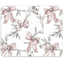 Coquette Bow Themed Gifts Mouse Pad,Preppy Mouse Pad Office Decor for Women Desk Accessories,Pink Mouse pad for Desk Home Office Gaming Working,9x8 inches