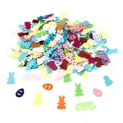 Fridja 1 Packs Easter Table Confetti Bunny Chick Egg Table Scatters Aniaml Sequins Spring Party Sprinkles for Easter Baby Shower Anniversary Decorations Mixed Color