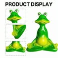 thumbnail image 7 of ICERUN 3Pcs Garden Statues,Resin Green Meditating Frog Sculpture Garden Decorations,Lifelike Texture Outdoor Statues,Style2, 7 of 7