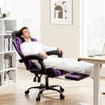 thumbnail image 3 of Gaming Chair with Headrest & Lumbar Support Ergonomic Computer Racing Chair with Footrest, Adjustable Hight Leather Swivel Computer Chair for Adult Teen Office or Gaming, 3 of 8