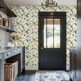 thumbnail image 3 of Peel and Stick Wallpaper White Daisy Floral Yellow Centers Green Leaves Light Wall Mural 17.7in x 9.8ft Self Adhesive Removable Wall Paper Renter Friendly Wallpaper for Nursery Bedroom Cabinets, 3 of 8