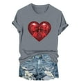 thumbnail image 2 of Nuoqisi T-Shirts Graphiques Mignons avec Nœud pour Femmes de la Saint-Valentin, T-Shirt Décontracté à Imprimé, Col Rond, T-Shirt d'Été à Manches Courtes, Hauts Tendance, T-Shirt Esthétique Chic, Hauts Tee Esthétiques, T-Shirt Rose avec Nœud, T-Shirt Girly, 2 of 6
