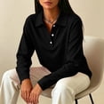 thumbnail image 7 of Womens Long Sleeve Polo Shirts Button Down Soft Breathable Collared Retro Golf Office Everyday Tops, 7 of 7