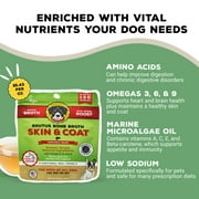 Brutus Broth Skin and Coat Meal Topper for Dogs Mega Pack (Salmon) - Pet Food Topper - Vegetable Broth Powder with Omegas 3, 6 & 9 for Skin and Coat Health - Makes Up to 130 fl oz