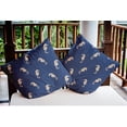 thumbnail image 3 of 20" x 20" Simply Daisy Sea Horses Indoor/Outdoor Pillow, Nautical Navy Qty 1, 3 of 6