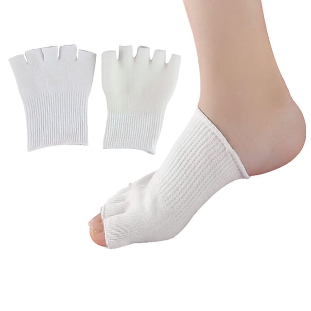 Toe Gel-Lined Alignment Socks (2 Pair) Toes Separator Spacer Stretch Tendon Pain Relief