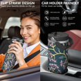 thumbnail image 5 of Modern 30oz Handheld Travel Tumbler with Handle – Double Wall Stainless Steel Insulated Cup, Flip Straw Lid, Leak-Proof & BPA-Free for Hot and Cold Drinks – Durable Coffee & Juice Mug White, 5 of 7
