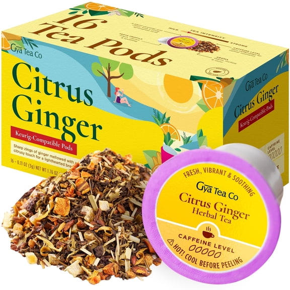 Gya Tea Co Citrus Ginger Herbal Tea K-Cup (16 Pods)